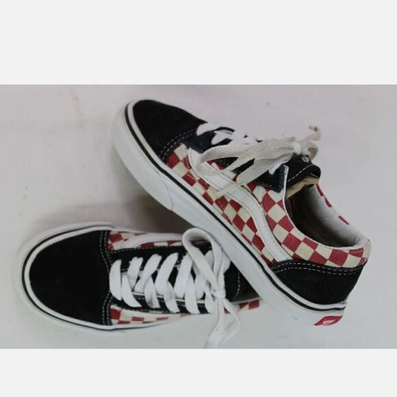Vans Off The Wall Kids Size 1.5 Checkerboard Lace up Sneakers Shoes. - Picture 3 of 11